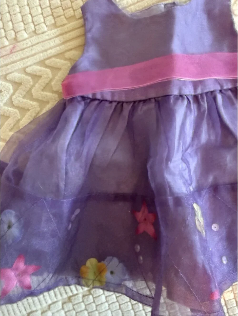 Bitty Baby American Girl Doll Spring Blossoms Purple Dress ONLY B236